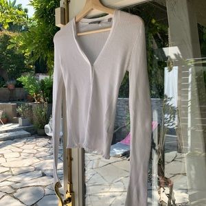 Vince White Cardigan Sz Small